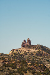 Rock formation on top of mountain in Northern New Mexico