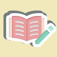 Sticker Journal. related to Book symbol. simple design illustration