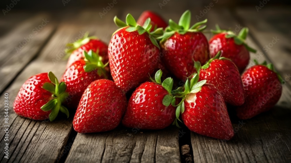 Canvas Prints  Fresh and juicy strawberries ready to be enjoyed