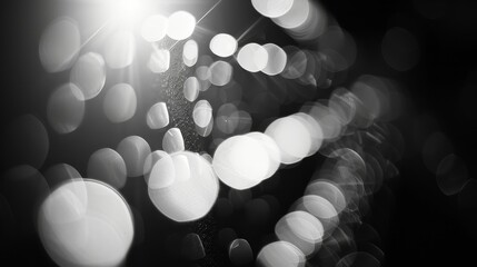 Timeless Geometry: Vintage Monochrome Close-Up with Textured Motion Blur and Lens Flare