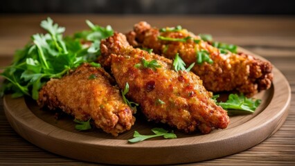  Deliciously crispy chicken wings ready to be savored