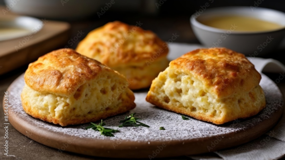 Poster  Deliciously baked goldenbrown biscuits ready to be savored