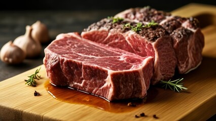 Obraz premium Deliciously cooked steak ready to be savored