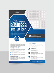 Obraz premium poster flyer pamphlet brochure cover design layout space for photo background.Corporate business flyer template design.abstract business flyer and creative design, IT company flyer and editable vector