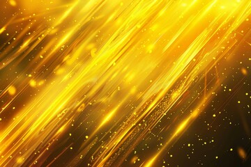 Obraz premium Futuristic abstract yellow background with glowing neon lines