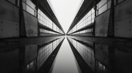 Minimalist Symmetry: Scandinavian Monochrome Macro Textures with Tilt-Shift Vignette