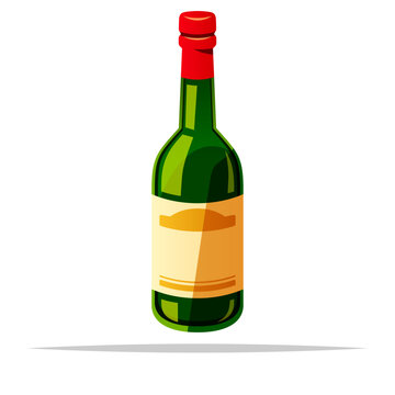 recommend clip art: Liquor alcohol bottle vector isolated illustration