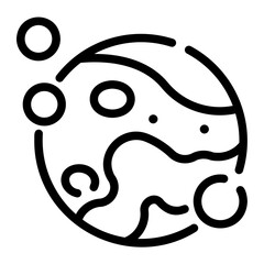 pluto Line Gradient Icon