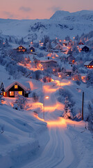 iPhone wallpaper wooden cottages