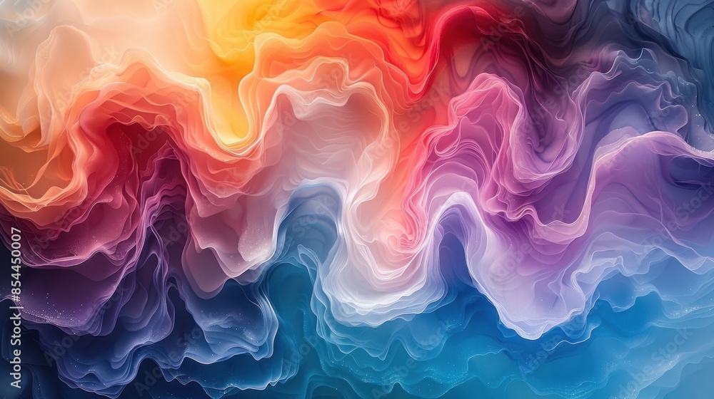 Aufkleber a vibrant swirl of colors blending softly into each other, creating an ethereal and dreamy abstract 