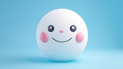 The emoticon features a cute circular face that exudes kawaii charm