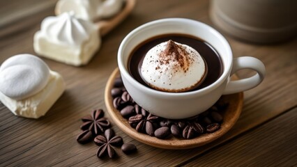  Indulgence in a cup  Chocolate and whipped cream delight