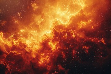 Fototapeta premium Intense Flames and Swirling Smoke Against a Dark Background Captured in High Definition