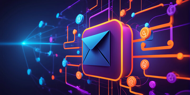  Symbol marketing or newsletter concept, diagram. Send bulk email. Direct selling projects in business List of customers who want to send by email design 