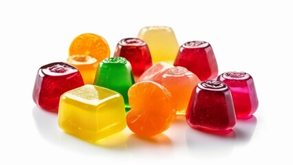  Vibrant gummy candies in a variety of colors