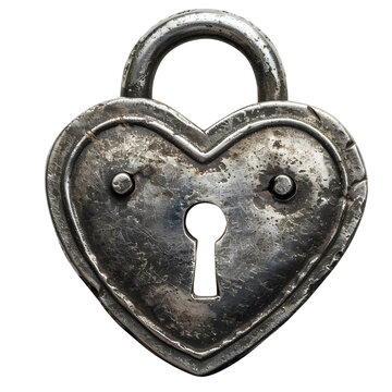 Gray heart shape lock