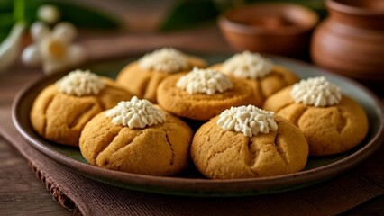 Fototapeta premium Deliciously decorated cookies ready to be savored