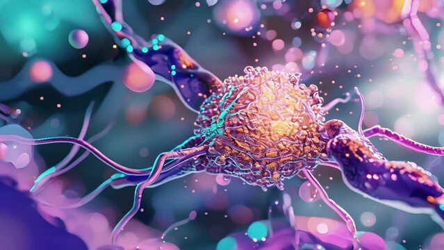 Optical microscopy animation of protein kinase signaling affecting the morphology of a cell.