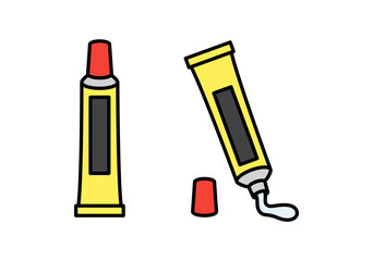  接着剤のイラスト　セット