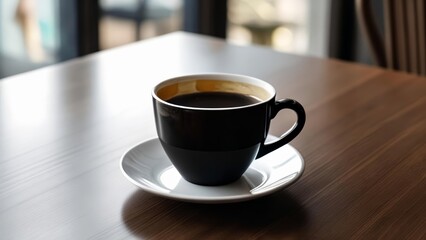 Fototapeta premium A moment of tranquility with a warm cup of coffee