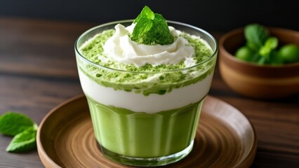  Refreshing green smoothie with a touch of mint