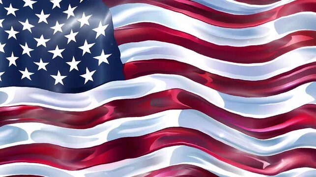 "Create a captivating depiction of the American flag in honor of USA Independence Day, symbolizing unity, freedom, and national pride