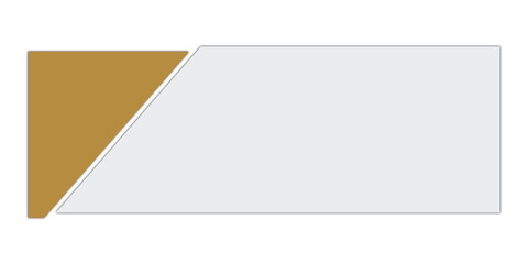 Obraz premium Rectangle Card Divided into Two Unequal Parts. Can be used as a Text Frame.