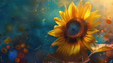 Bright yellow sunflower