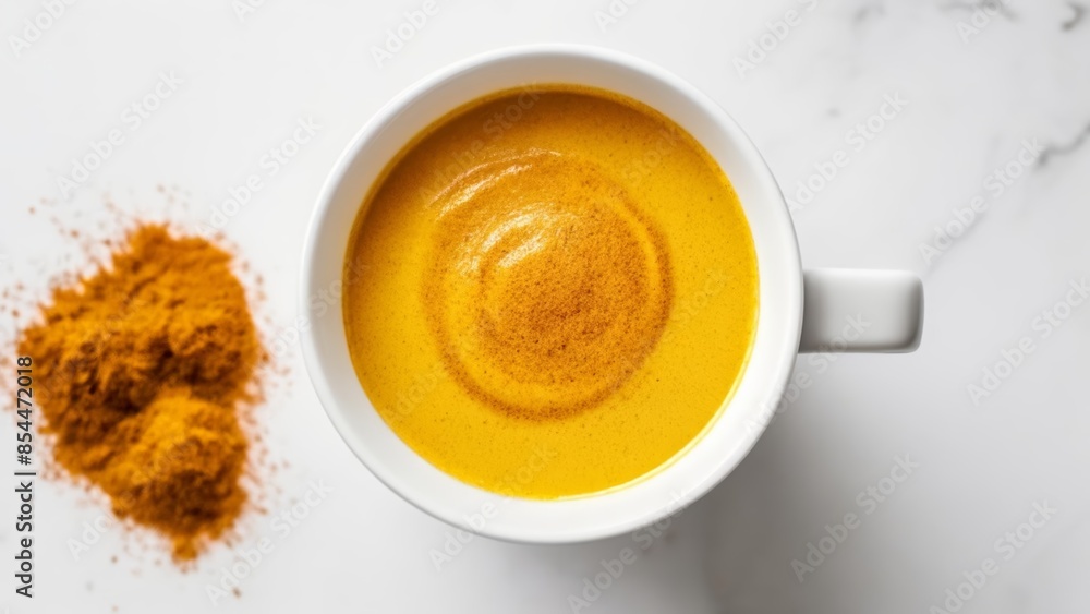 Sticker  Spicy delight  A warm cup of golden soup with a sprinkle of paprika