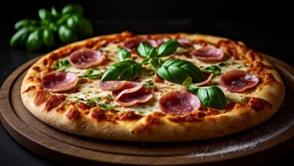  Deliciously baked pizza ready to be savored