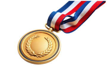 gold medal isolated on transparent background