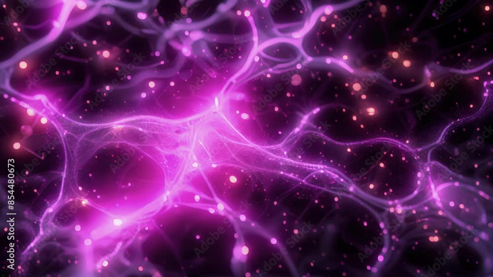 Aufkleber a zoomedin animation of the branching microtubule network aiding in the distribution of chromosomes 