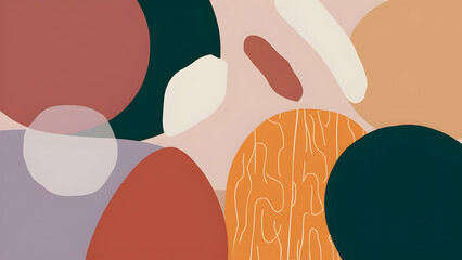 Inspiring Pastel Abstract Shapes Vector Graphic