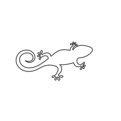 gecko line icon vector element design template