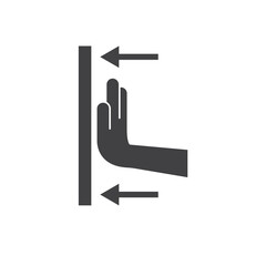 push sign icon vector element deign template