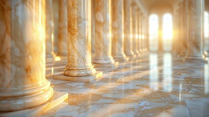 Fototapeta premium Greek Architecture: Timeless Marble Pillars