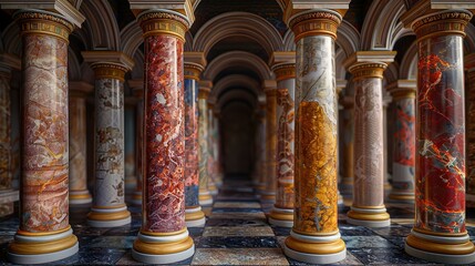 Obraz premium Architectural Legacy: Marble Columns of Ancient Greece