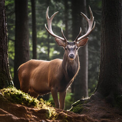 사슴, Deer, 초식동물, Herbivore, 숲, Forest, 초원, Grassland, 먹이, Feeding, 번식, Breeding, 새끼, Fawn, 뿔, Antlers, 무리, Herd, 서식지, Habitat, 자연, Nature, 야생, Wild, 민첩한, Agile, 겨울, Winter, 보호색, Camouflage, 밤, Nocturna