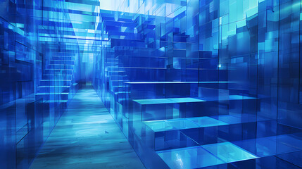 Obraz premium Abstract geometric digital artwork