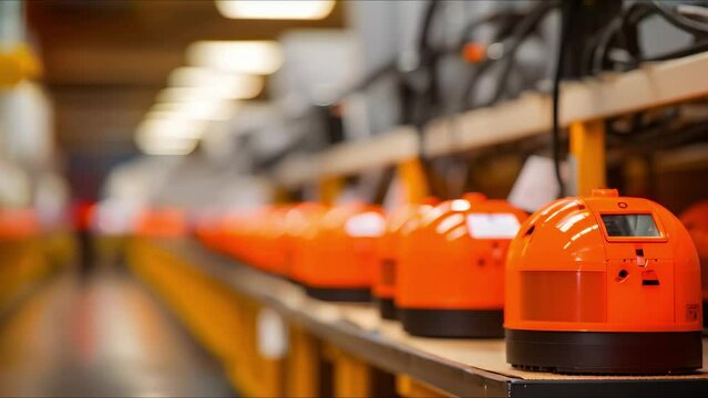Monitoring fire alarm system in a factory to enforce security protocols and ensure emergency preparedness and safety. Concept Fire Alarm System, Factory Security, Emergency Preparedness