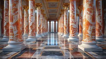 Obraz premium Greek Architecture: Timeless Marble Pillars