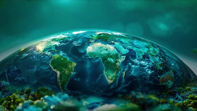 Global map showcases environmental data from crowdsourcing efforts in climate activism. Concept Climate Activism, Environmental Data, Crowdsourcing Efforts, Global Map, Sustainability