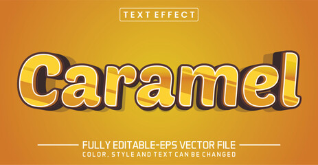 Caramel font Text effect editable