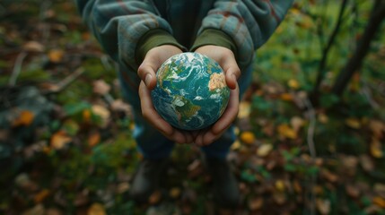 The earth world is in the hands 