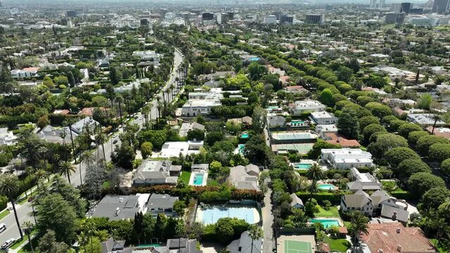 Beverly Hills from Above Stunning Aerial Footage Back in Los Angeles California USA