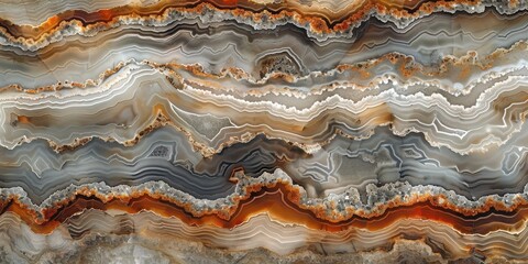 Abstract Agate Stone Texture with Bands of Color