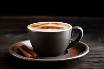 Obraz premium Close up of morning coffee sip with aromatic brew, perfect for a refreshing start to the day