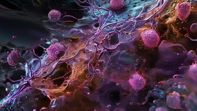 Colorenhanced animation showing the release of nitric oxide from endothelial cells in response to physiological stress.