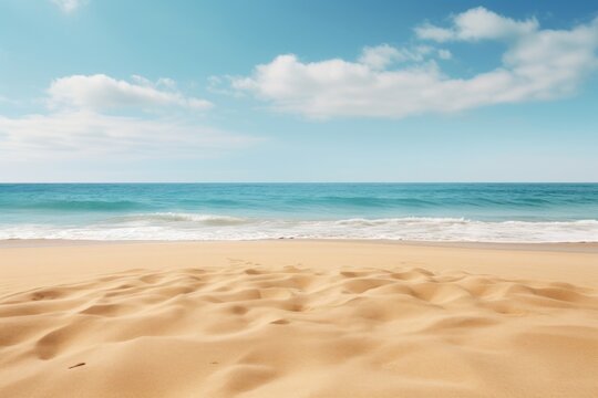 Sandy beach background outdoors horizon nature.