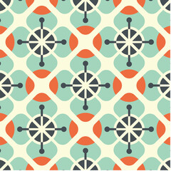 Abstract Geometrical Retro Pattern Wallpaper